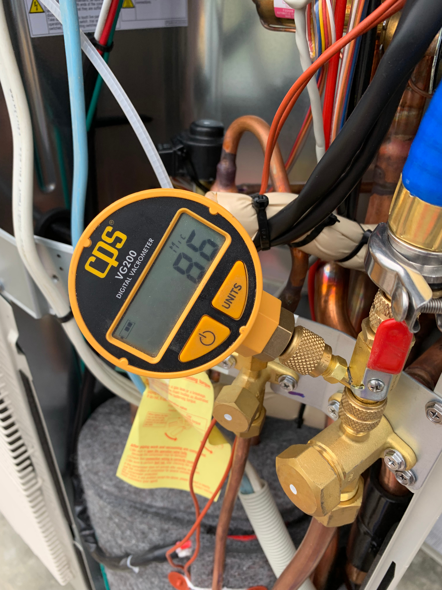 HVAC vacuum/pressure commissioning